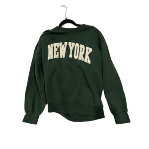 New York Popular Brand New York Green Crewneck Mens M